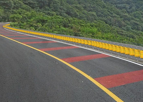 comprar Guardarraíl de rodillo relleno de EVA amarillo con rayas negras, barrera de seguridad duradera, accesorios para aplicaciones industriales y de construcción online manufacture