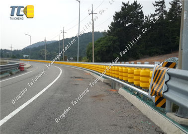 comprar Corrosión anti del amarillo de la barandilla del balanceo de la barrera del rodillo de camino de la carretera de la seguridad online manufacture